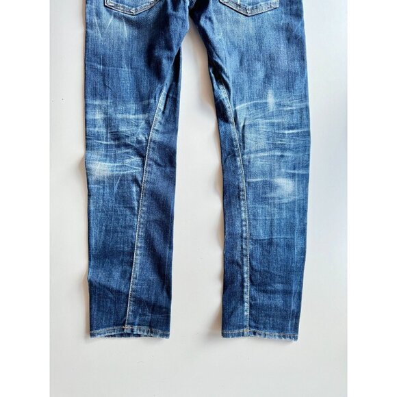 Men's DSQUARED2 Sexy Twist Blue Mid Rise Twisted Seam Skinny Jeans, Size 44 W31 - Picture 10 of 16
